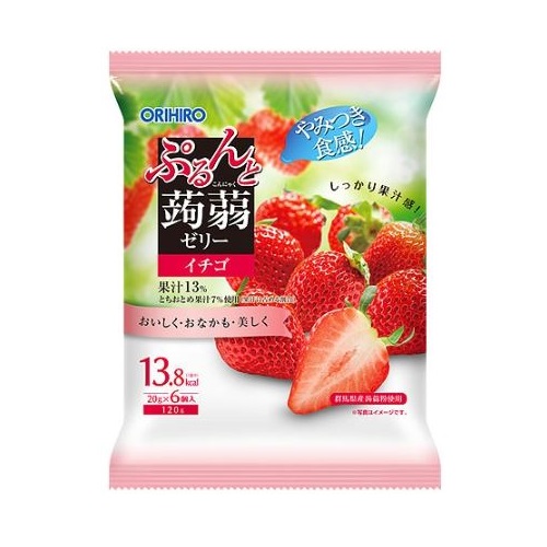 Strawberry konjac jelly, , large