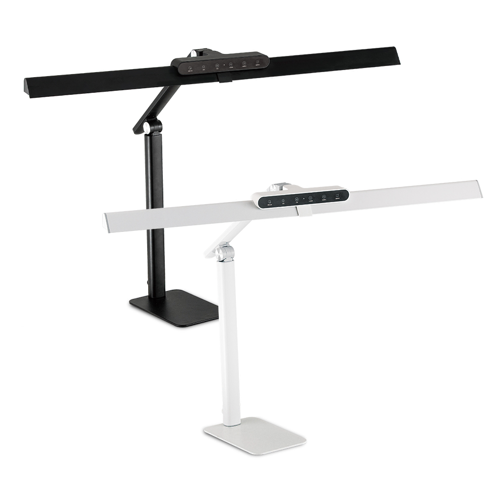 Dancelight Eye Health full spectrum eye protection smart desk lamp, dual-purpose desk clamp, unique anti-glare design, AA-level illumination, no blue light(Fashion White), 時尚白, large