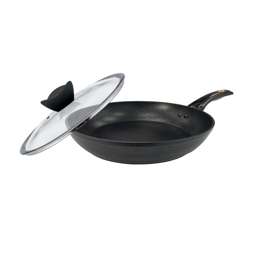 CLARE 可蕾爾 典鑽不粘平底鍋鑄造平底鍋IH附蓋 32cm-Leidea樂德兒, , large