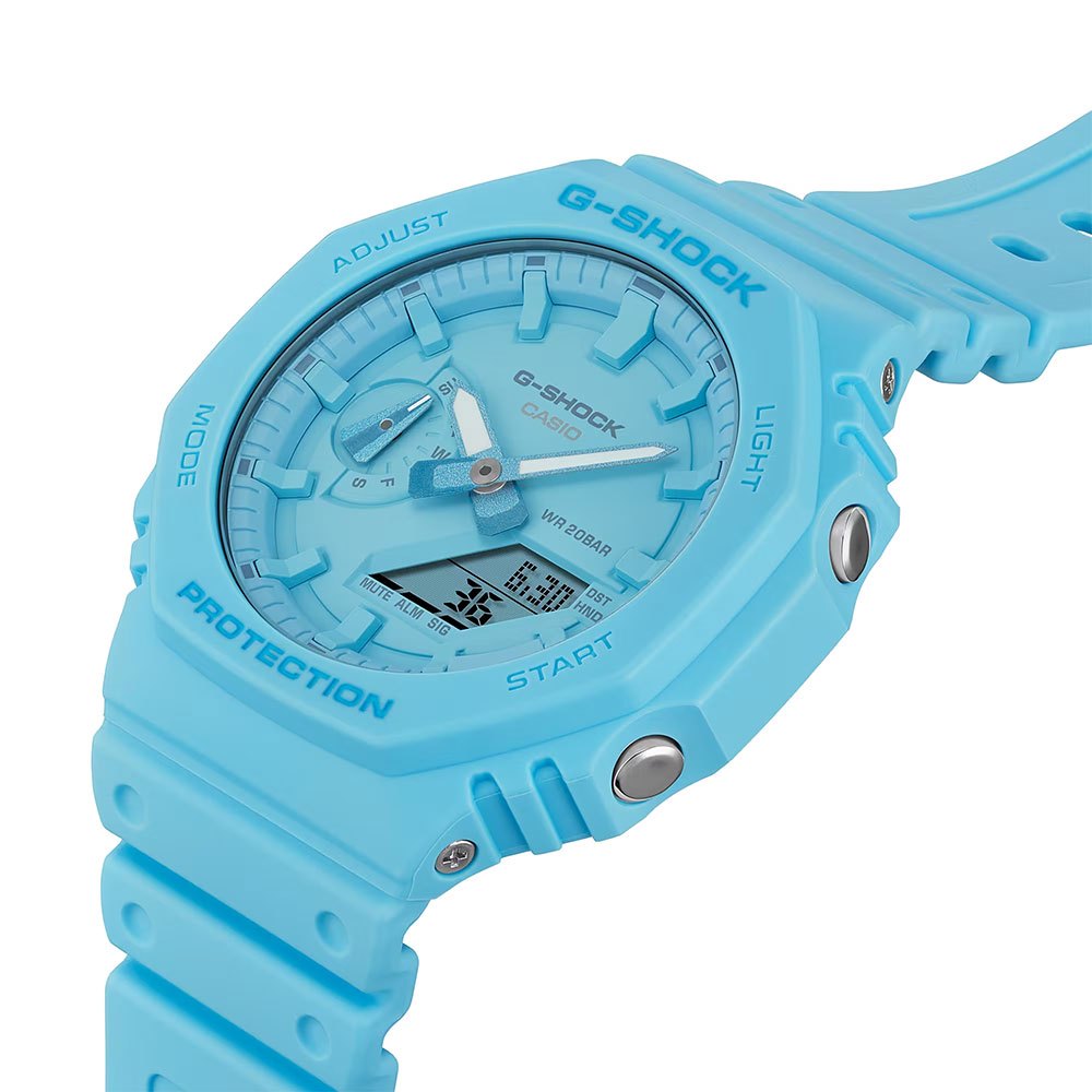CASIO 卡西歐 G-SHOCK 單色美學 八角 雙顯手錶 GA-2100-2A2, , large