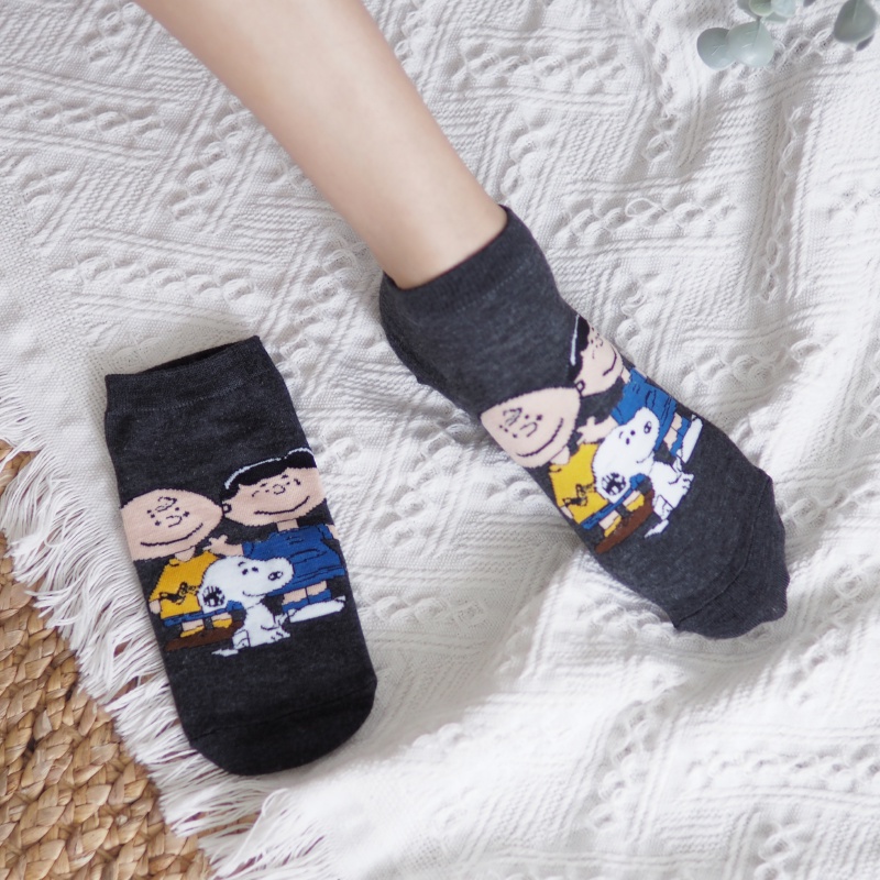 [Kaimei Cotton Industry] 8 pairs of sets, random and excellent, made in Korea, pure cotton fine-needle Korean-style styling socks - American comic style Kaimei Cotton Industry, , large