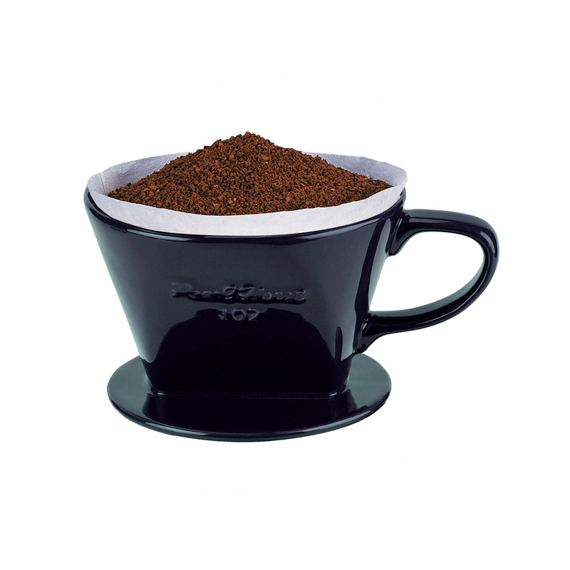 PEARL HORSE Ceramic Coffee Dripper for 2–4 Cups – Black (JA-001-102-C-B)