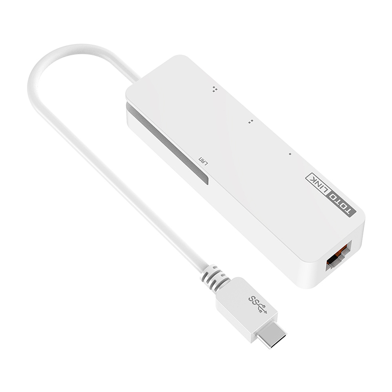 TOTOLINK USB Type C 轉RJ45網路卡+集線器, , large