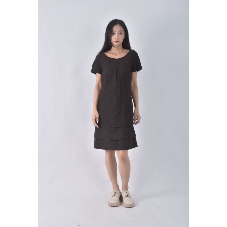 (M) joan短袖黑色洋裝二手衣, , large