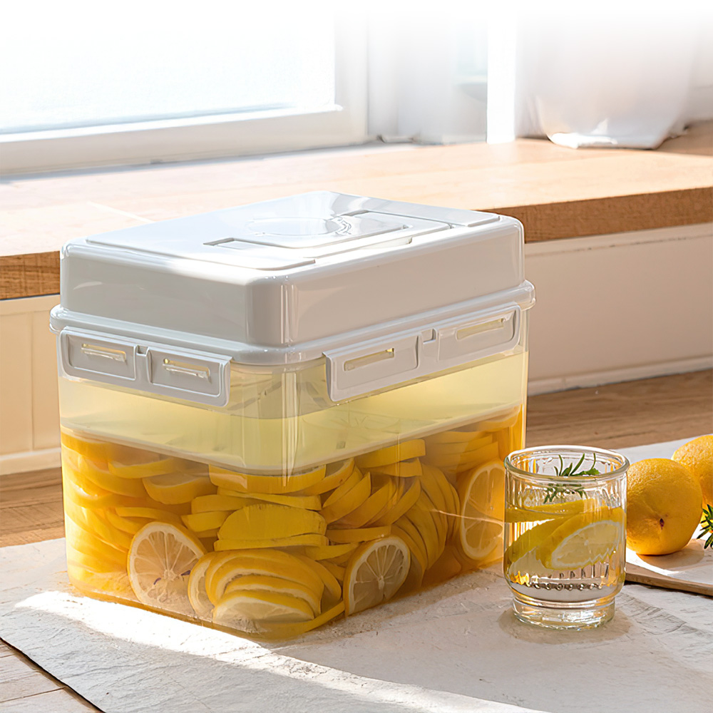 【上手家居】加壓式醃漬泡菜罐5L 白色 5L(密封罐/密封保鮮盒/醃漬罐/泡菜盒/醃漬盒), , large