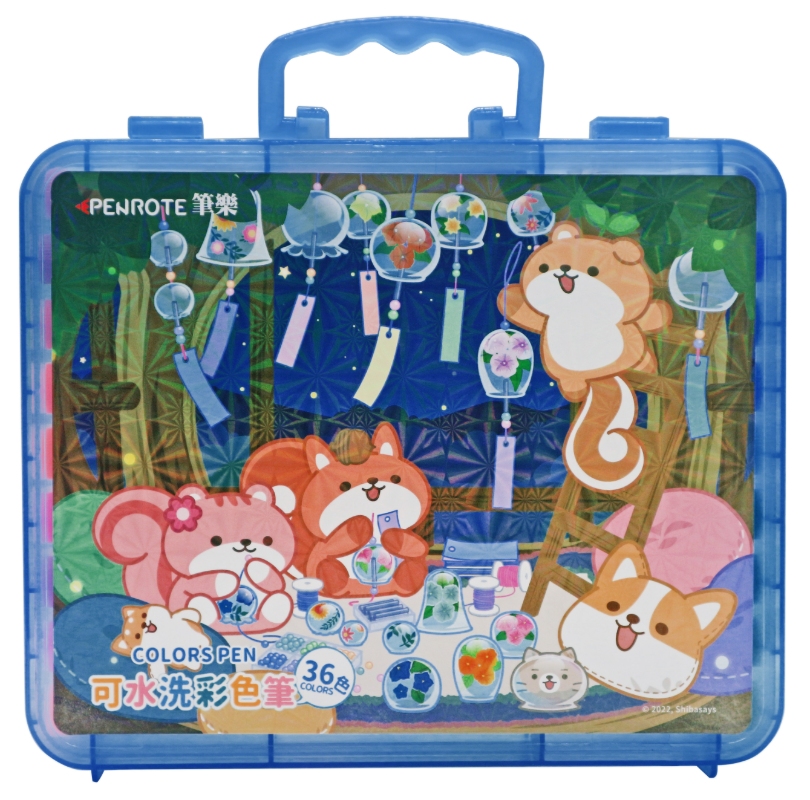 【PENROTE 筆樂】柴語錄36色水洗彩色筆 藍, , large