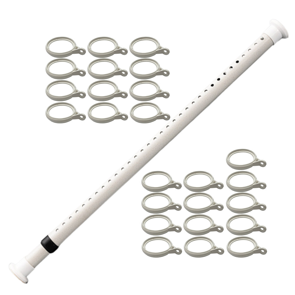 No-drill telescopic pole - white pattern - 3.6-4.1 meters (includes 25 lifting rings), , large