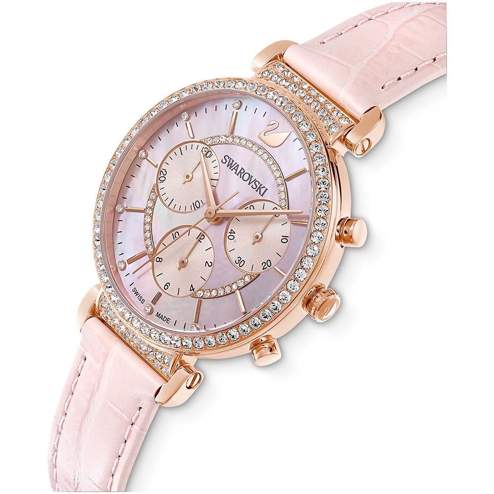 SWAROVSKI 施華洛世奇 Passage Chrono 送禮推薦 珍珠母貝計時女錶 手錶-36mm 5580352, , large