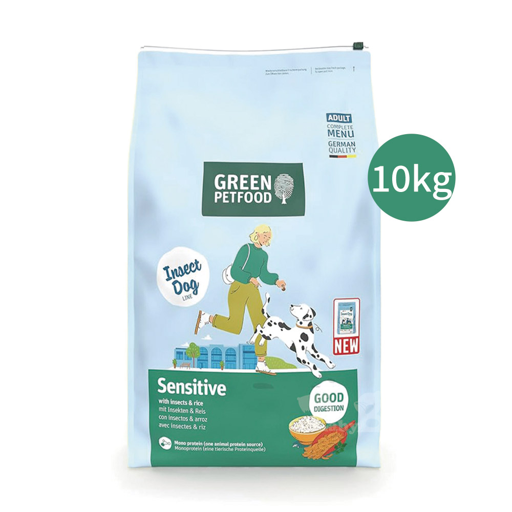 【倆寶貝精品館】Green Petfood德國綠自然 昆蟲蛋白+大米 無麩質低敏成犬飼料10KG