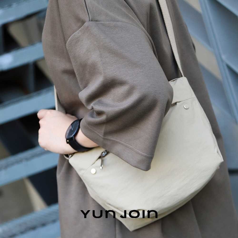 【YUN JOIN】AIRFLOW 多層梯形斜肩包-黑色 側背包 小包 肩背包 城市簡約 日韓系 隨身包, , large