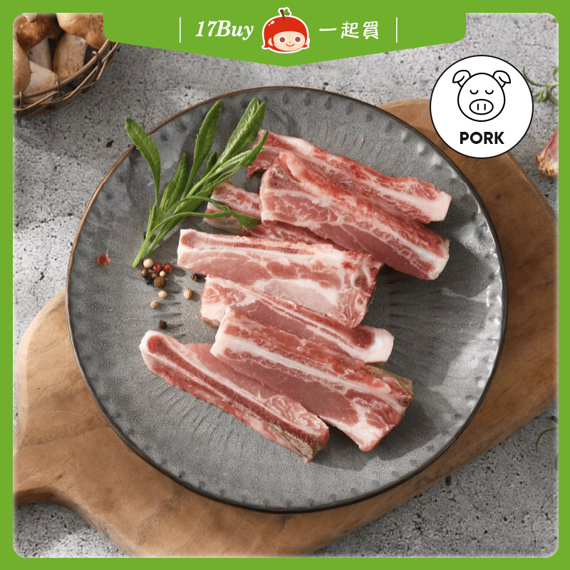 【一起買】亞麻籽帶骨雪花豚肋排 / 300g, , large