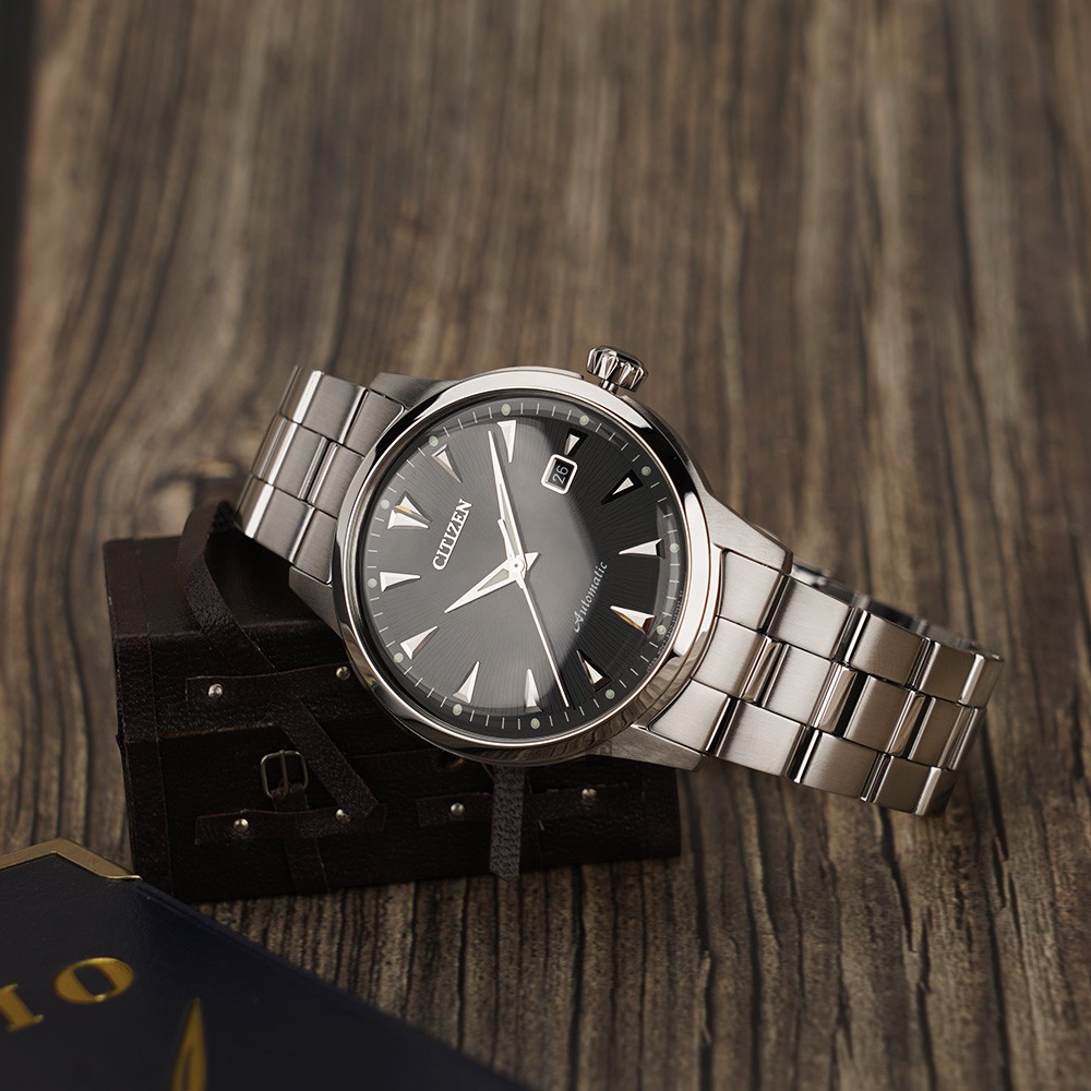 CITIZEN 星辰 限量黑潮復古版 機械錶-41mm NK0001-84E, , large