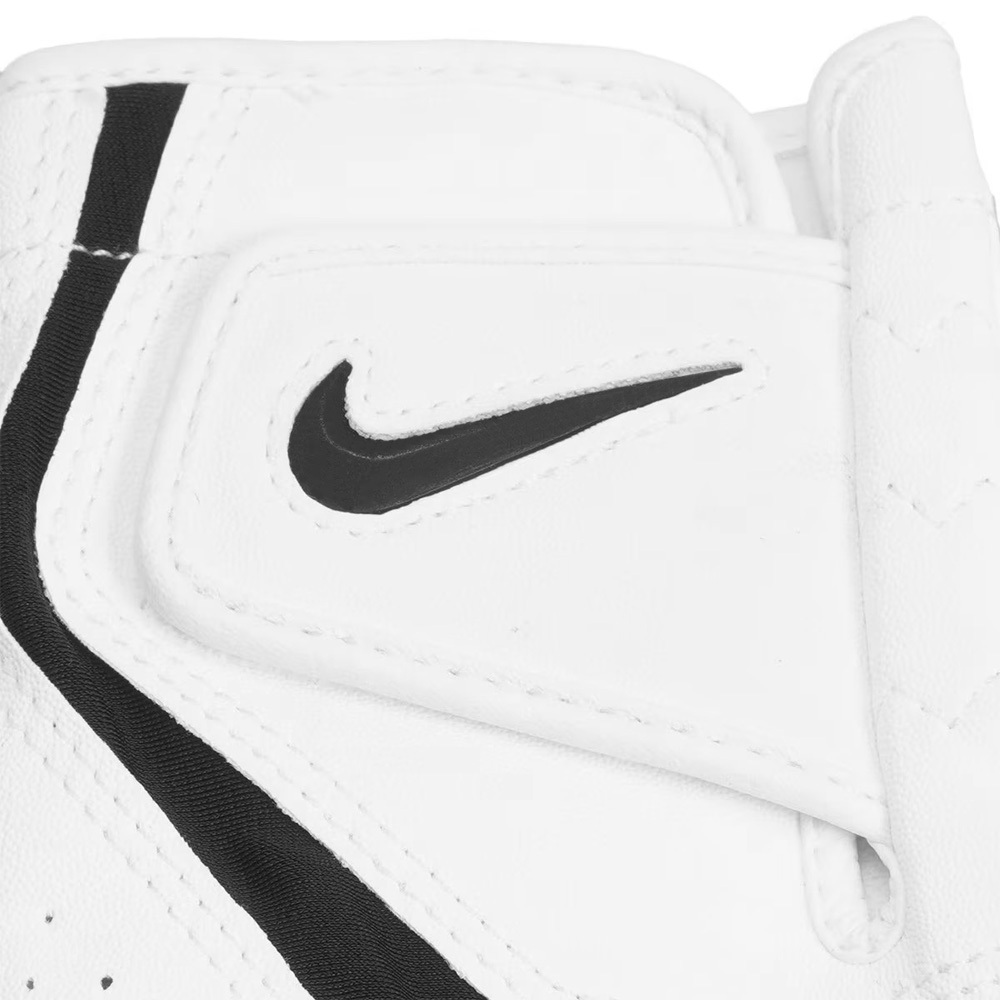 NIKE W DURA FEEL X GG 女子高爾夫手套(左手) 單入裝 合成皮 耐用 彈力 舒適 抓地力 手感 白黑, , large