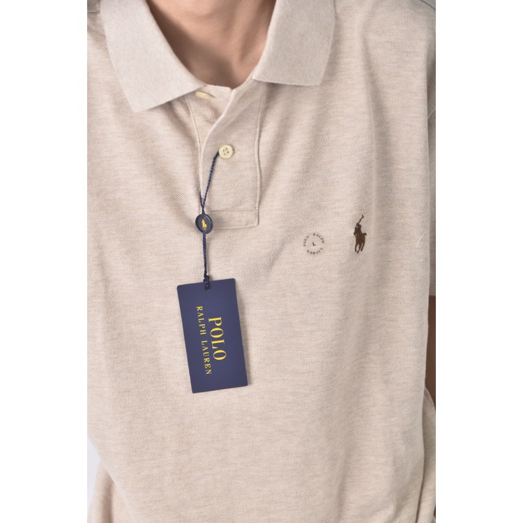 (L) polo ralph lauren質感棉質純棉杏色短袖上衣二手衣, , large