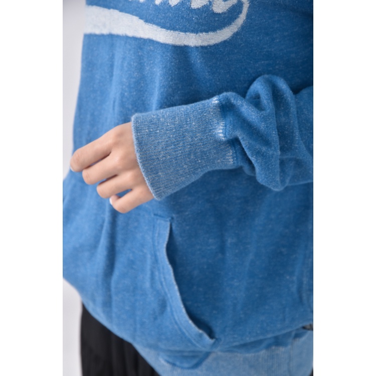 (S) euro como質感棉質純棉藍色長袖上衣二手衣, , large