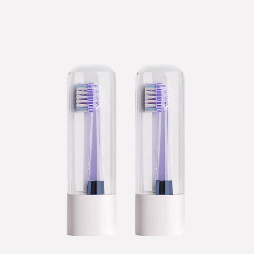 JIMOK J6 PRO Electric Toothbrush Replacement Heads Two-Pack (Cleaning Type Bristles) - Deep Sea Blue