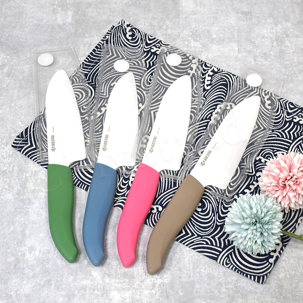 【KYOCERA京瓷】日本京瓷 經典莫蘭迪色系 抗菌多功能精密陶瓷刀 料理刀 廚房三德刀(14cm)-任選色, 黑色, large