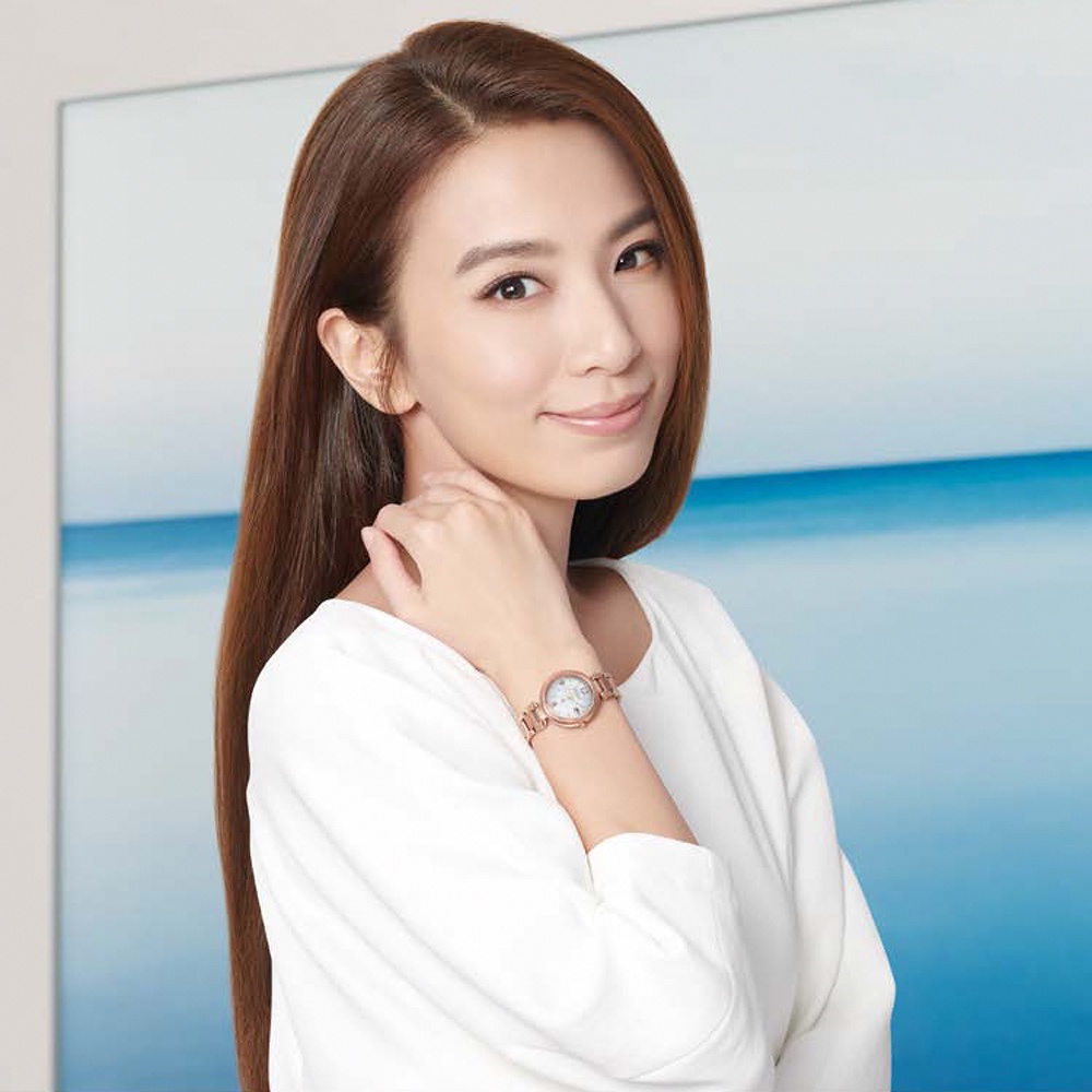 CITIZEN 星辰 XC 廣告款鈦金屬光動能電波女錶 ES9468-51A 【Hebe廣告款】, , large