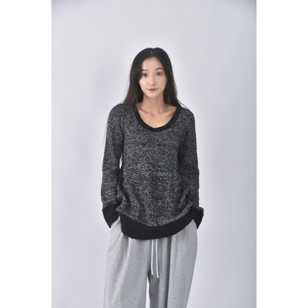 (S) pscompany混色黑色毛衣二手衣, , large