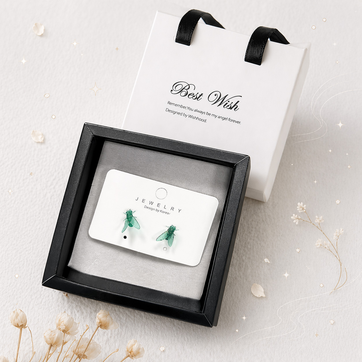 搞怪蒼蠅耳釘 可愛仿真 矽膠耳環 仿真蒼蠅 搞笑耳環 柔軟矽膠 耳釘 萬聖節派對 交換禮物 輕量 不壓耳 個性百搭, , large