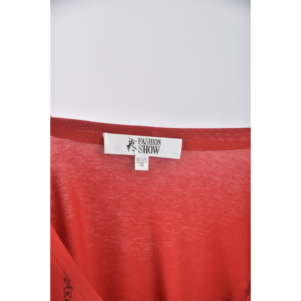 (S) fashion show內搭紅色長袖上衣二手衣, , large