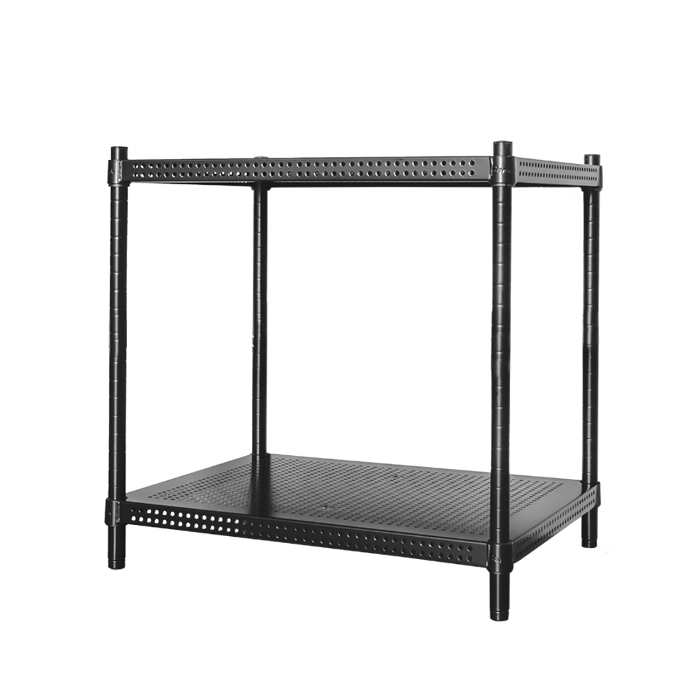 【Y HOUSE】75x45x60cm perforated board two-layer rack perforated board rack iron rack - black paint