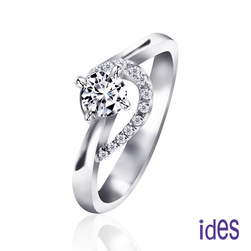 [ides愛蒂思] 33分E/VS1八心八箭頂級3EX車工結婚鑽戒PT950鉑金/守護  (戒圍請於訂單備註), , large