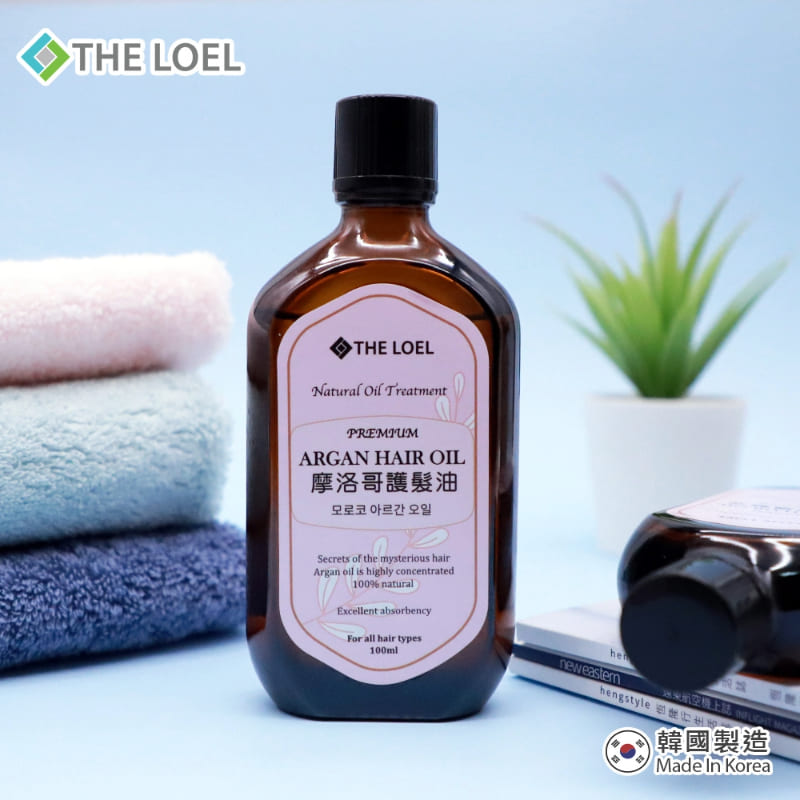 〔得來亞〕THE LOEL 韓國摩洛哥護髮油100ml*1入組 (附按壓式頭)  ★免沖洗/恢復彈性/立顯柔順, , large