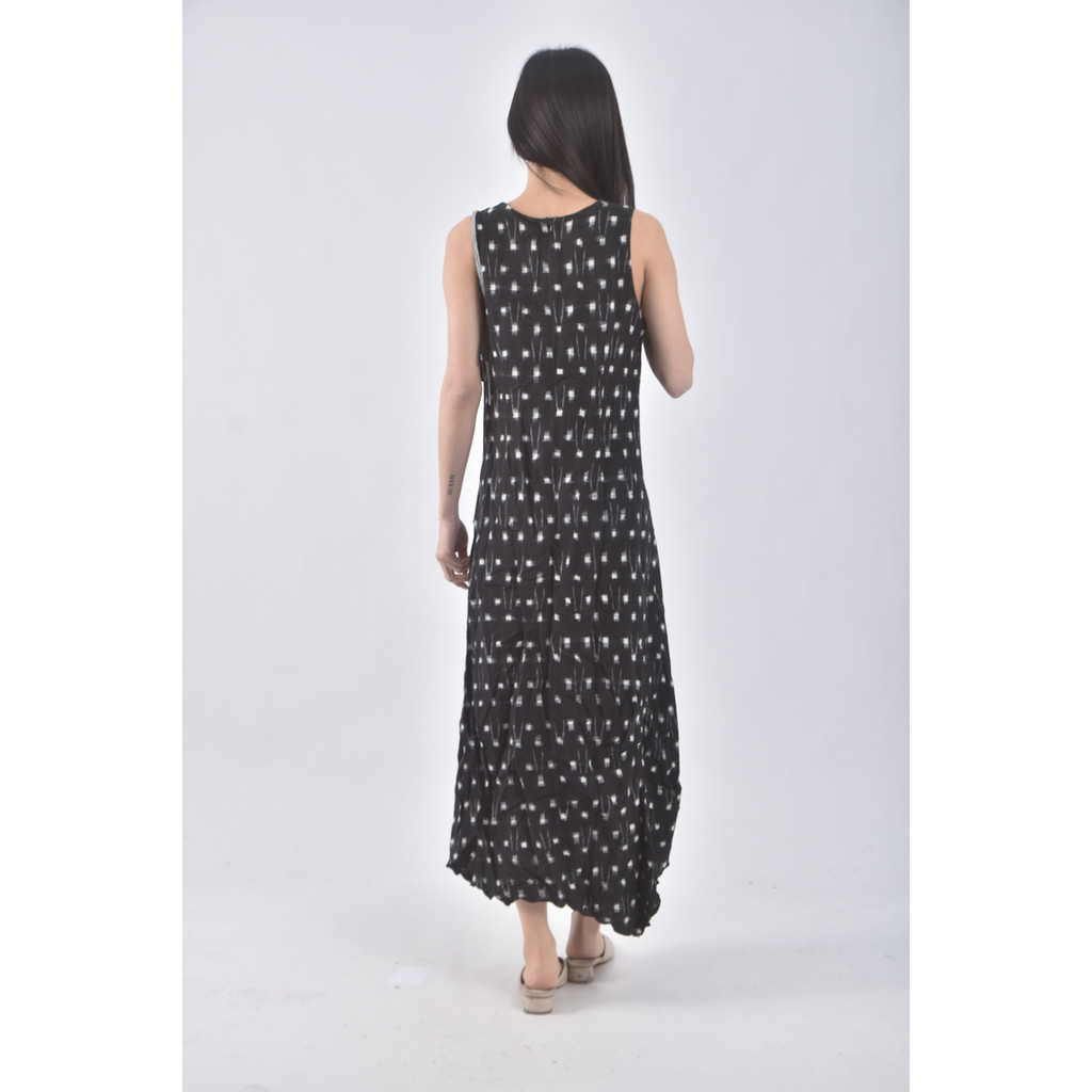 (S) 藍田無袖黑色洋裝二手衣, , large