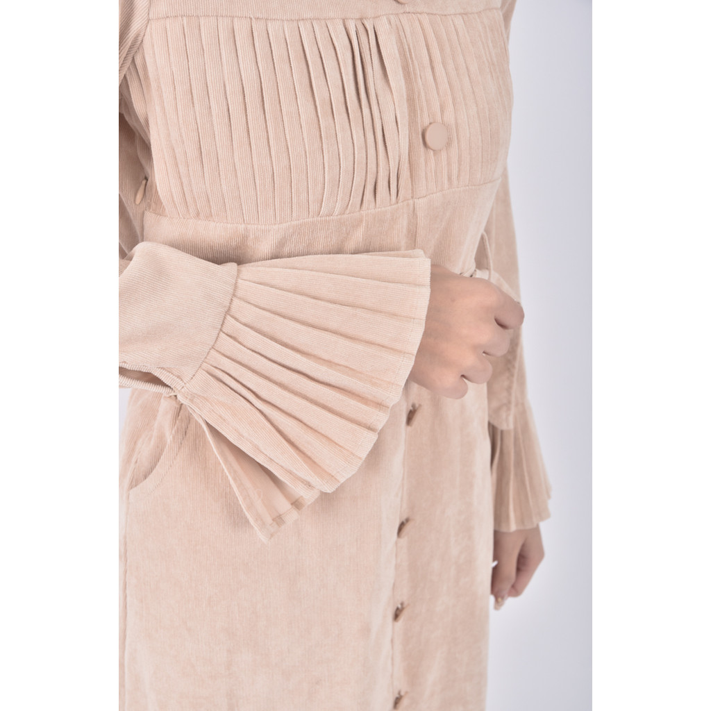 (M) clothing杏色綁帶長袖上衣二手衣, , large