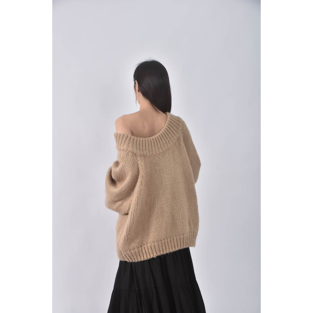 (XL) 厚磅棕色毛衣二手衣, , large