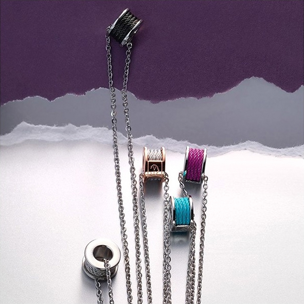 CHARRIOL 夏利豪 FOREVER 鋼索項鍊 08-101-1139-8, , large