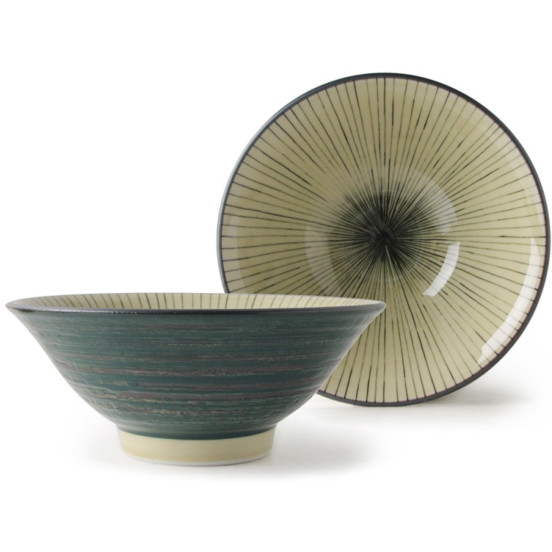 [豐名日本餐具] 6.5麵碗 綠天目 / H4-65NW, , large