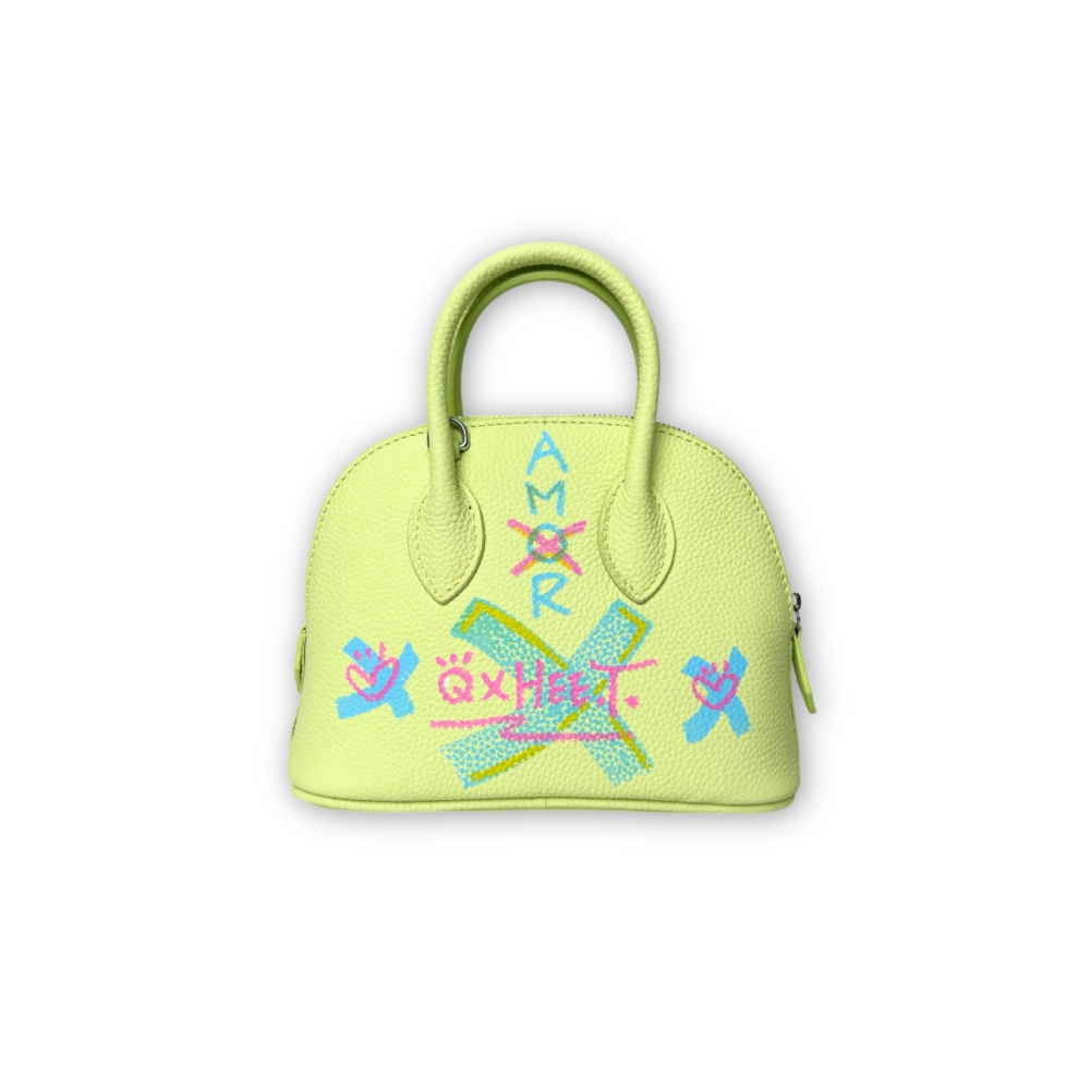 Sweet and cool colorful mini shell bag fluorescent green (S), , large