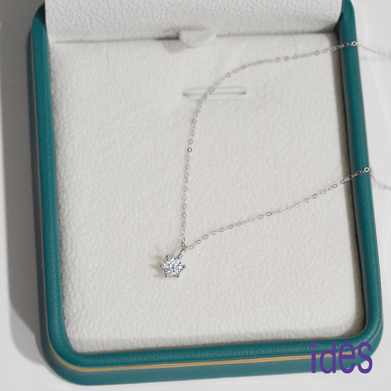 [ides愛蒂思] 情人禮輕珠寶系列30分F/VVS2八心八箭頂級3EX車工鑽石項鍊鎖骨鍊/輕巧六爪18K, , large