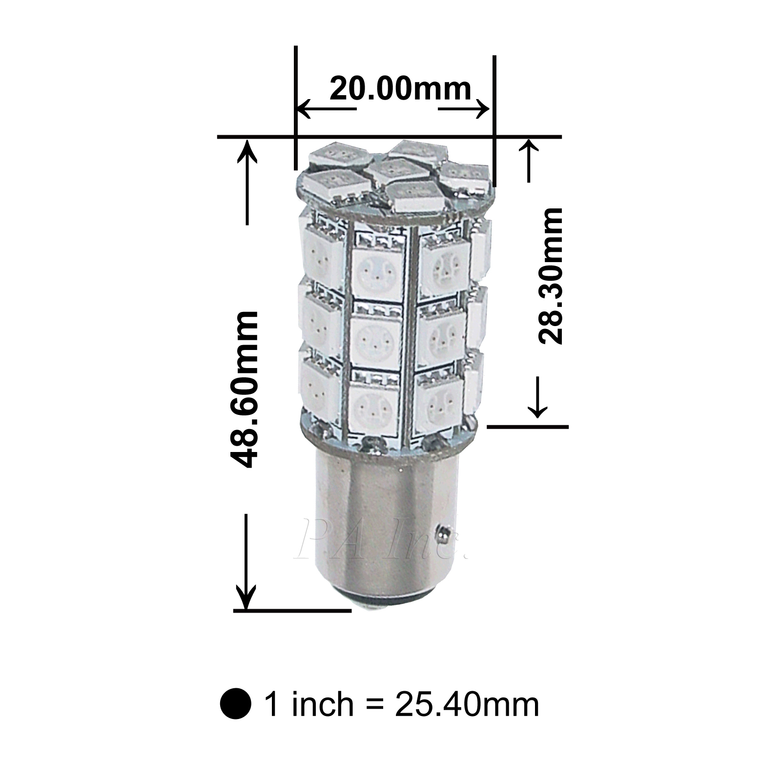 [PA LED]  30SMD LED Turn Signal Light Backup Exterior Light Bulb White BAY15D(1157), , large