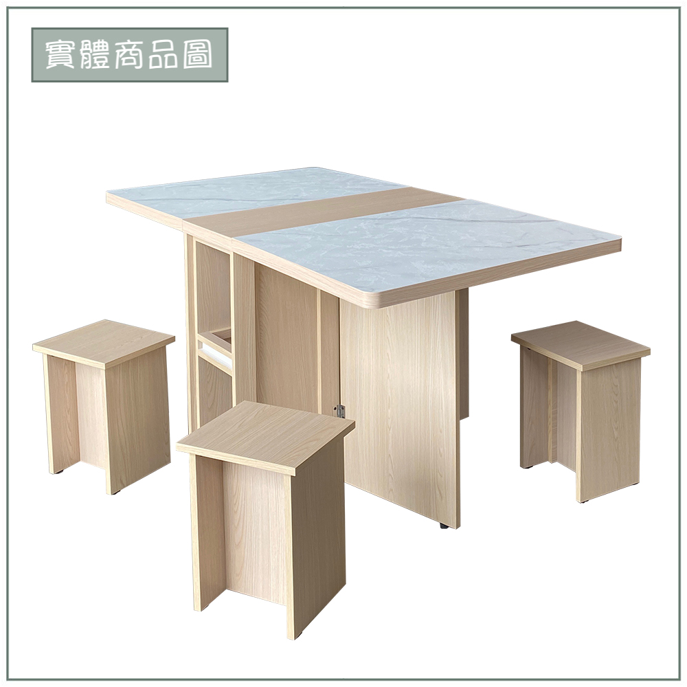 【唯熙傢俱】雷莎原木色收合餐桌, , large