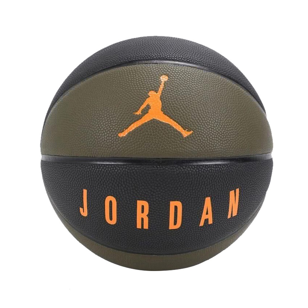 NIKE JORDAN ULTIMATE 8P 7號球 比賽 訓練 運動 標準籃球 深溝紋 抗汙 深琥珀 紅 黑綠 黑黃, 黑黃, large