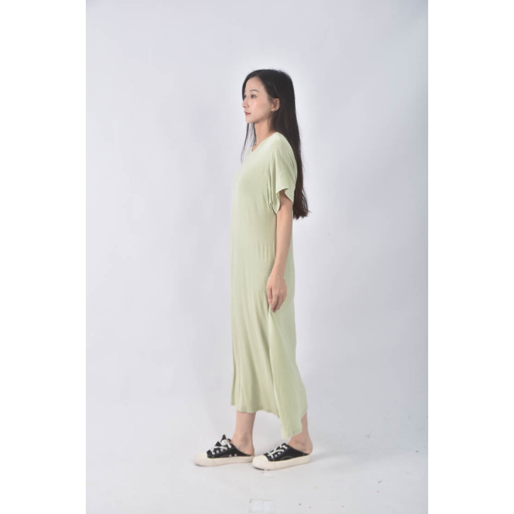 (M) 韓牌綠色洋裝二手衣, , large