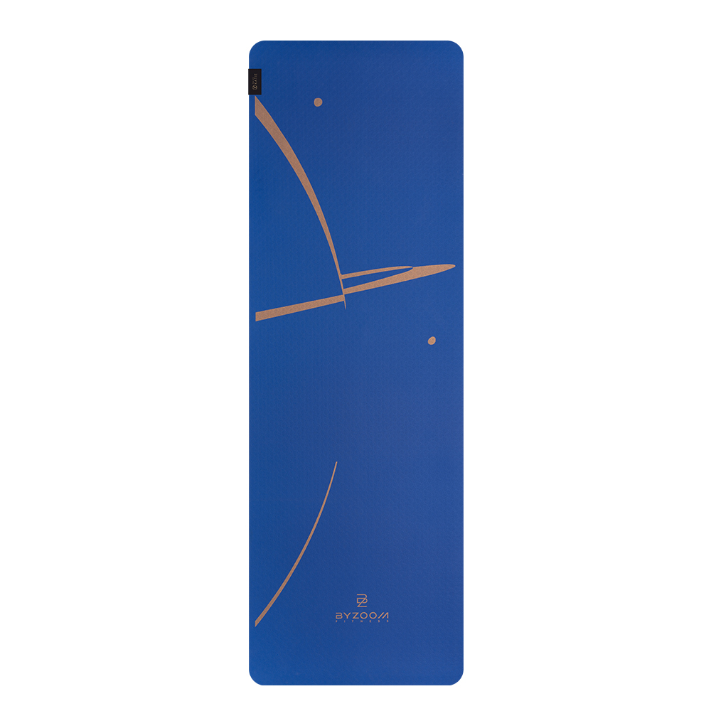 Flow With Katie TPE Yoga Mat 6mm (Blue), , large
