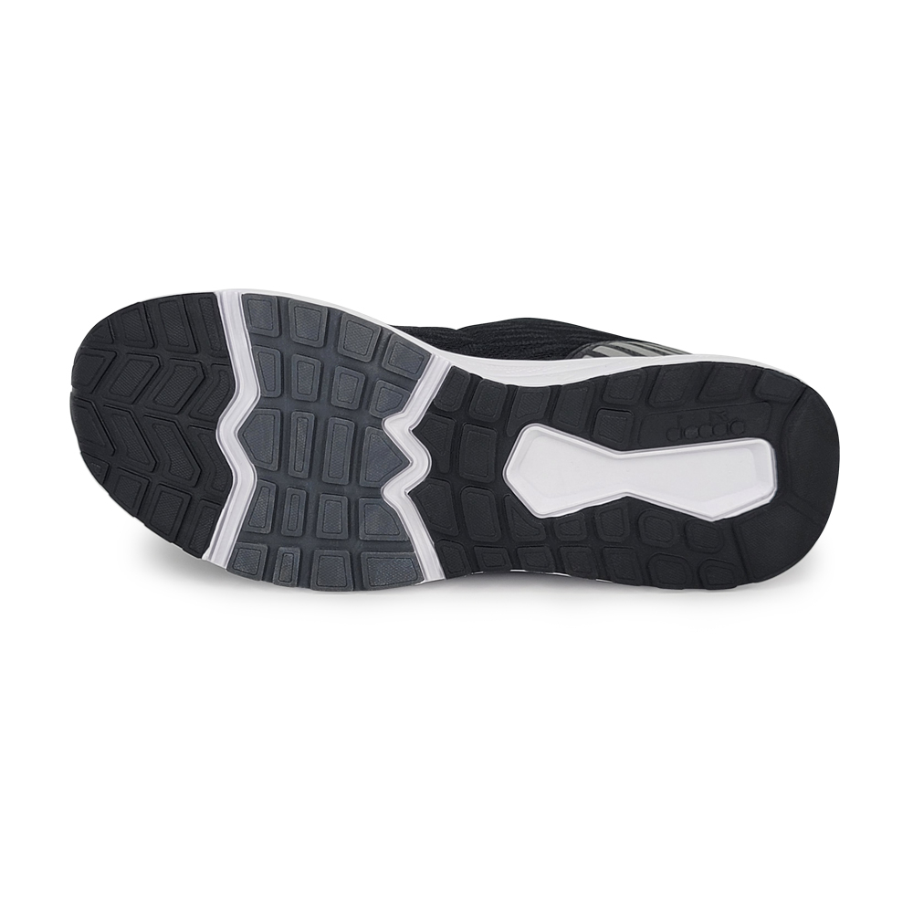 DIADORA迪亞多那 輕量寬楦慢跑男鞋 男運動鞋 高腳背 反光 透氣 緹花網布 吸震 回彈 減壓 緩震 防滑 黑 灰, , large