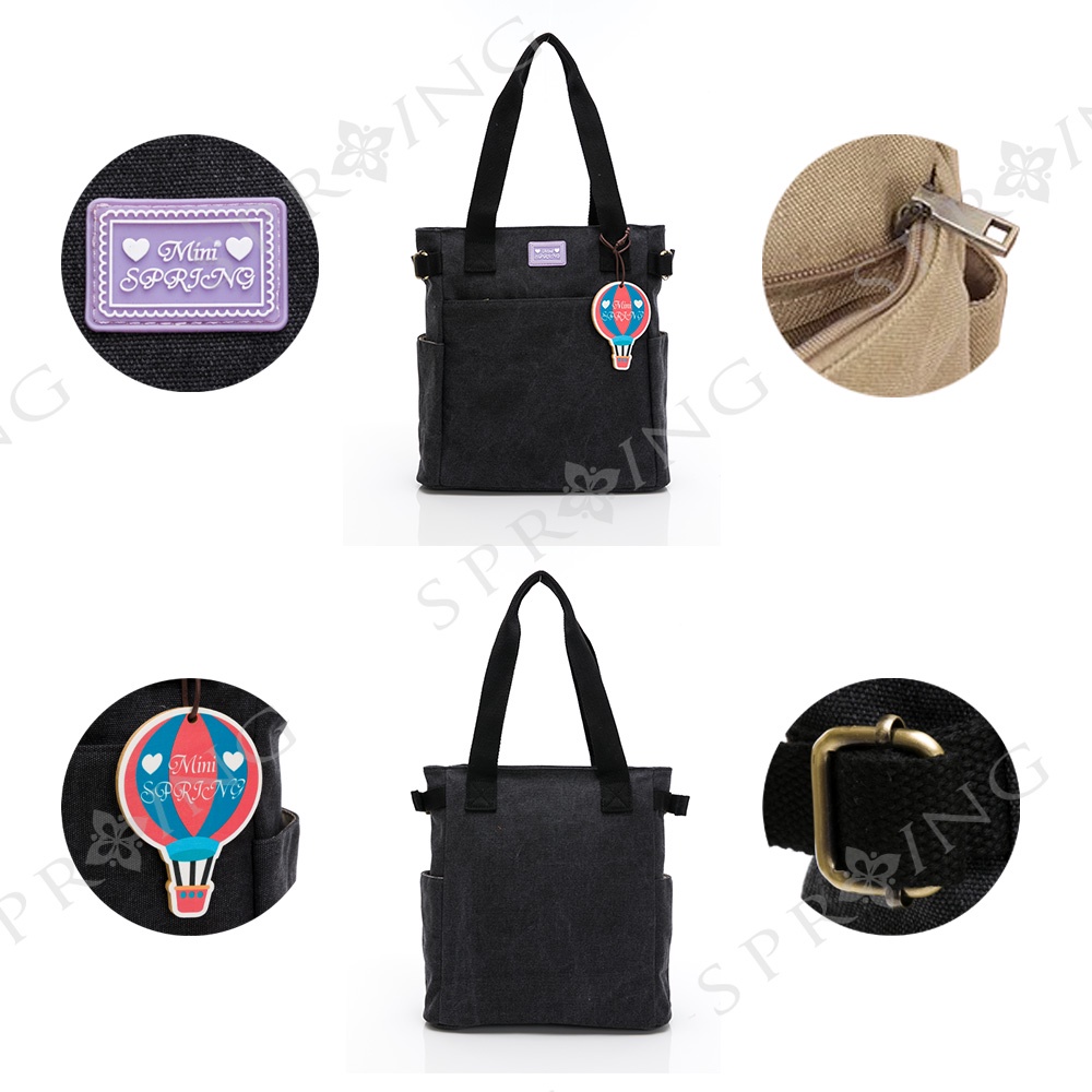 SPRING-日式簡約帆布袋 復古帆布肩背包 帆布側背包 A4可放手提肩背豎款帆布包-多色, , large