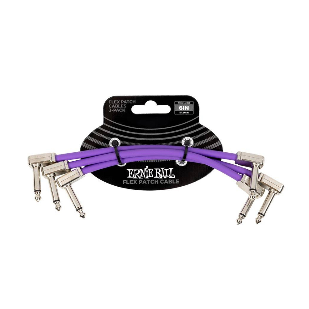 Ernie Ball Flex Patch Cable 3in 導線三入組 (紫色- P06451), , large