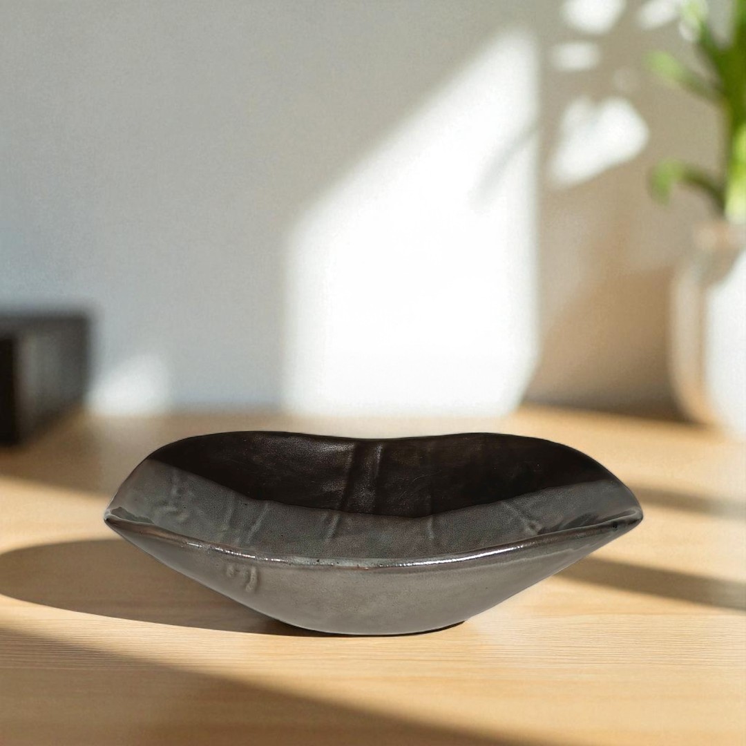 【HIYASU日安工坊】Minoyaki美濃燒 橢圓深皿 昭和, , large