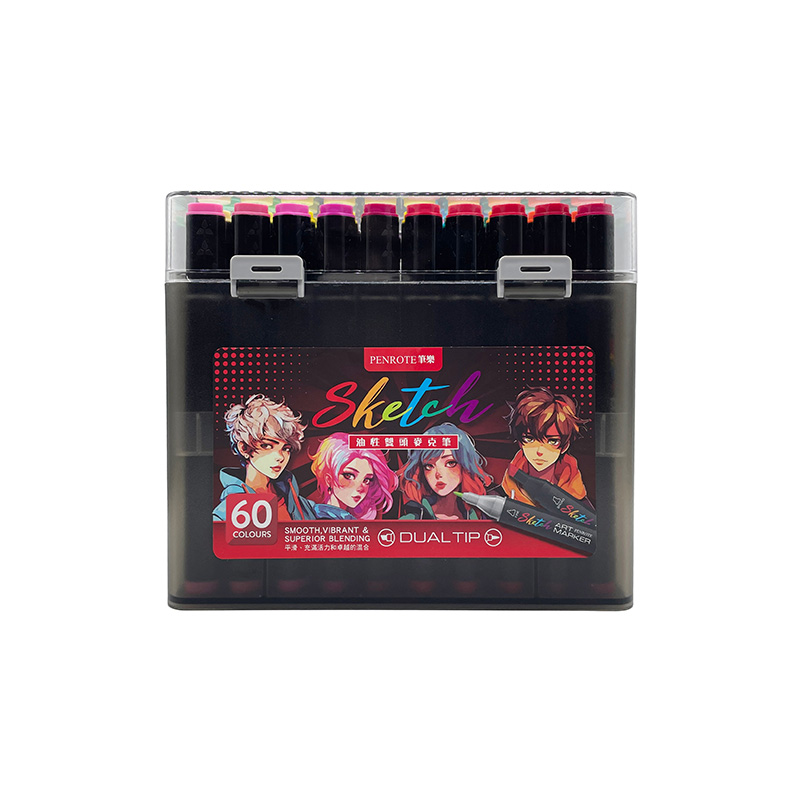 Sketch Dual-Tip Oil-Based Marker Set (60 Colors), , large