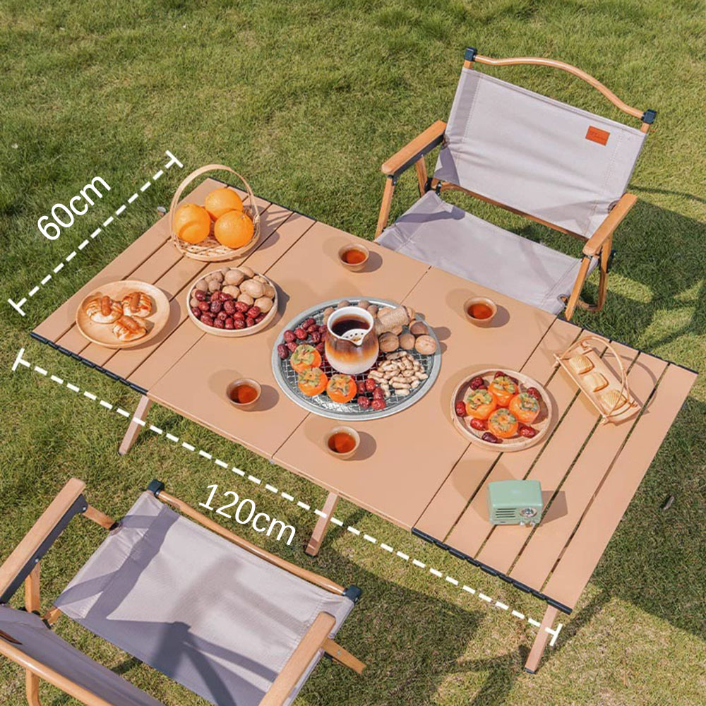 Multifunctional Outdoor Camping BBQ Omelet Table (Matte Black) (Outdoor Camping Folding Table, BBQ Camping Table, Lightweight Folding Camping Table), , large