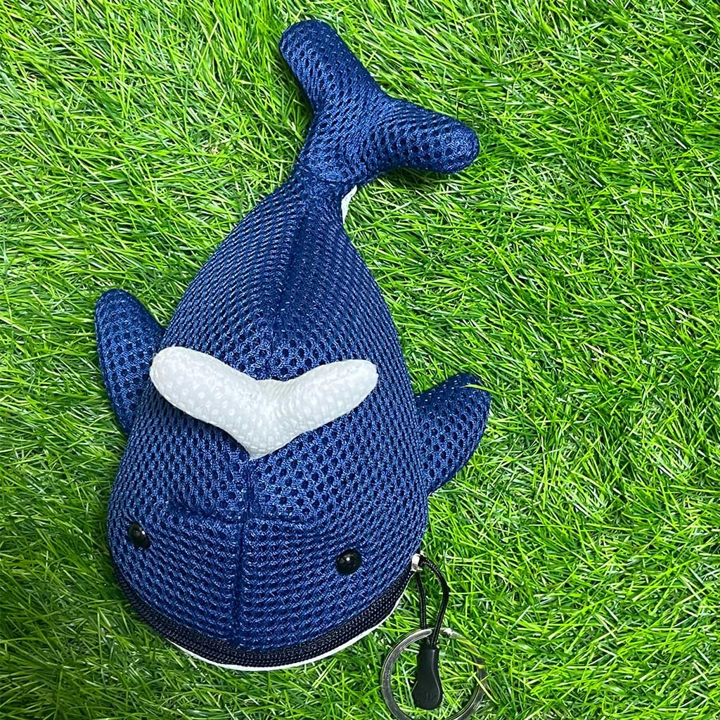 【可愛造型 可機洗 透氣抗菌】鯨魚 鑰匙包 零錢包 吊飾 鑰匙圈吊飾 禮物 交換禮物 包包吊飾【加贈購物袋顏色隨機】, , large