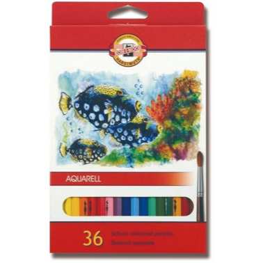 普思AP 【KOH-I-NOOR】水溶性色鉛筆(紙盒)套組36色 K3719, , large