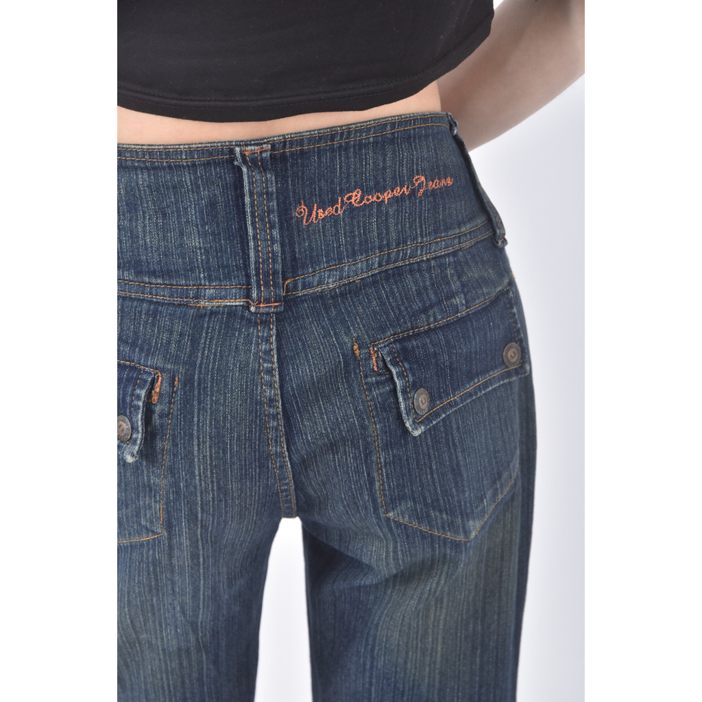 (XL) used丹寧牛仔質感藍色長褲二手衣, , large