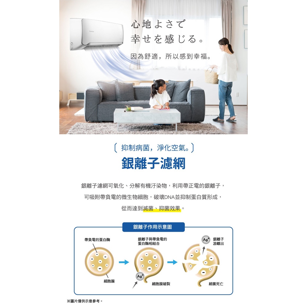 YAMADA 山田家電 5-7坪 變頻 冷暖分離式空調 冷氣 YDS-FN41AH/YDC-FN41AH, , large